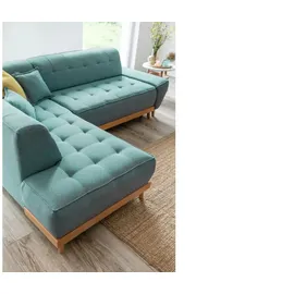 miuform Eckcouch Polyester 2-Sitzer Türkis