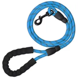 Relaxdays Hundeleine blau 150 cm, Blau,Grau,Schwarz