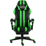 vidaXL 20529 Gaming Chair mit Fußablage schwarz/grün