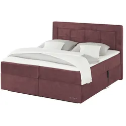 Jette Home Motor-Boxspringbett  Jette Patch , rot , Maße (cm): B: 202 H: 127