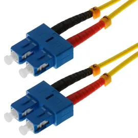 helos LWL Patchkabel SC/SC Duplex- 9/125μm OS2 gelb