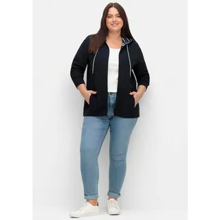 sheego Sweatjacke in nachtblau | Gr.: 56/58