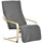 Homcom Relaxsessel mit verstellbaren Armlehnen und Fußteil Leinenoptik 66,5 x 100 x 94 cm Grau mit Kissen