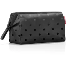 Reisenthel travelcosmetic glossy dots black - Starke robuste und praktische Reisekosmetiktasche, Handschlaufe, wasserabweisendes Material