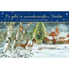 Kaufmann Es gibt so wunderweiße Nächte Windlicht-Adventskalender 24 Türchen