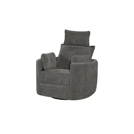 Uno Relaxsessel Julian Kunstleder 96 x 99 x 88 cm Grau elektrisch, drehbar
