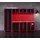 feistos Werkstattschrank Metall 264x46x198 cm Rot/Schwarz