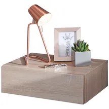 FineBuy Nachtschrank SuVa11921_1 46 x 15 x 30 cm Grau