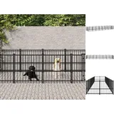 vidaXL Outdoor-Hundezwinger Stahl 15,02 m2
