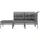 vidaXL 3-tlg. Garten-Lounge-Set mit Kissen Grau Poly Rattan