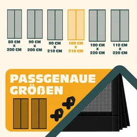 Kesser Insektenschutzplissee 100 x 210 cm Schwarz