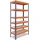 shelfplaza Schwerlastregal Metall 200x120x60 cm blau/orange mit 6 Böden und 166 kg Traglast pro Boden