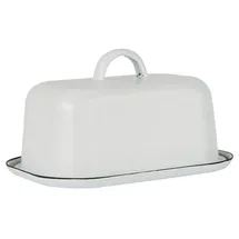 ib laursen Butterdose Emaille weiß