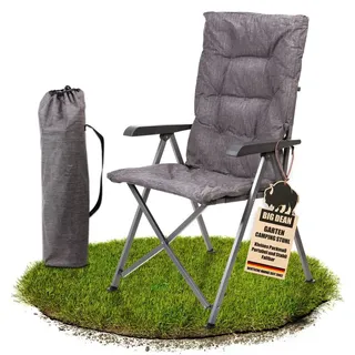 BigDean Campingstuhl Bequemer Grau