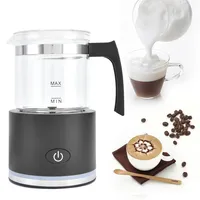 Natudeco Milchaufschäumer Elektrisch 600W Automatischer Milchaufschäumer heißer und kalter Milchaufschäumer, Abnehmbarer Milchwärmer 500ml für Latte Cappuccino Macchiato heiße Schokolade