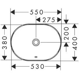 Hansgrohe Xuniva U Einbauwaschtisch 55 x 40 cm (60157450)