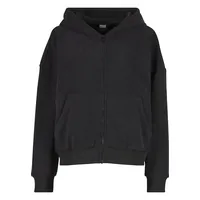 URBAN CLASSICS Jacquard Velvet Oversized Reißverschlusspullover Black L