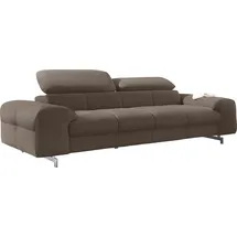 Cotta Couch Kunstleder 3-Sitzer Braun