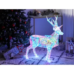 Outdoor Weihnachtsbeleuchtung LED mehrfarbig Rentier 90 cm POLARIS
