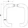 Hermat Glastürdrückerpaar 1801 BASIC 01 VA U-Form 4-KT.8mm HERMAT
