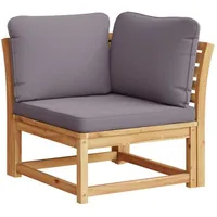 vidaXL Garten-Ecksofa mit Kissen 73x73x65 cm Massivholz Akazie