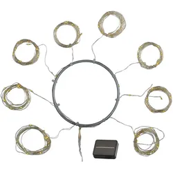 Solar LED-Lichterstränge Knirke Solar Parasol Sirius Kabel silberfarben
