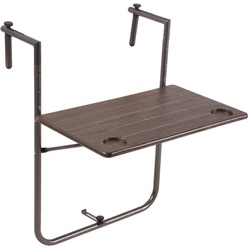 Balkon Hängetisch TABORA Klapptisch Tisch klappbar Holz Optik Balkonhängetisch