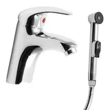 Sapho Waschtischarmatur mit WC-Handbrause, Chrom - Silber