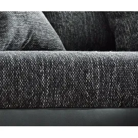 DeLife Ecksofa Clovis Schwarz modular Hocker Armlehne Ottomane Rechts, Design Ecksofas, Couch Loft, Modulsofa, modular