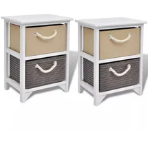 vidaXL Nachtschrank 2 Stk 5760 x 3530 x 5760 cm Weiß