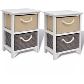vidaXL Nachtschrank 2 Stk 5760 x 3530 x 5760 cm Weiß