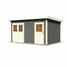 Karibu Gartenhaus Tegel 4,56 x 3,03 m Grau