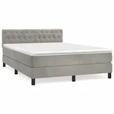vidaXL Boxspringbett 140 x 200 cm Hellgrau