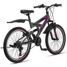 licorne bike gmbh Licorne Bike Strong V Premium 26 Zoll RH 54 cm grau/rosa