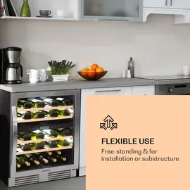 Klarstein Vinovilla 43 Built-In Duo Weinkühlschrank 2 Zonen 129l 43 Fl Glastür