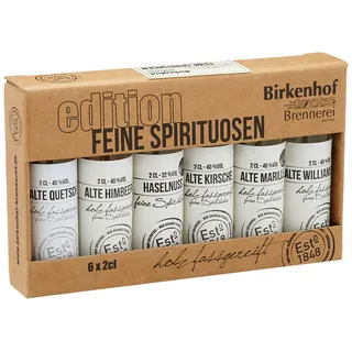 BIRKENHOF Brennerei | Tasting-Set Edition: "Feine Spirituosen" - Alte Sorten im Holzfass gereift | (6 x 0,02l )