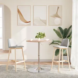 vidaXL Bartisch Ø60x89,5 cm Massivholz Eiche - Braun
