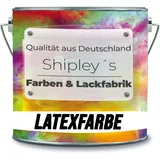 Shipley's Farben & Lackfabrik Latexfarbe Dispersionsfarbe strapazierfähige abwaschbare Wandfarbe in vielen exklusiven Farbtönen (1 l, Weiß)