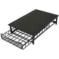 Kaffeekapselhalter, Schubladen für Kaffeekapseln, Kaffeesackhalter, Kaffeekapsel-Aufbewahrungsbox und Kaffee-Sockel 2 in 1 (28 * 42 * 9.5cm-schwarze-60 Kapseln)