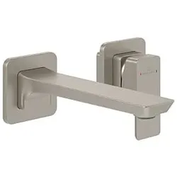 Villeroy und Boch Subway 3.0 Zweiloch-Einhebelwaschtischmischer TVW11200700064 fester Auslauf, ohne Ablaufgarnitur, Wandmontage, brushed nickel black