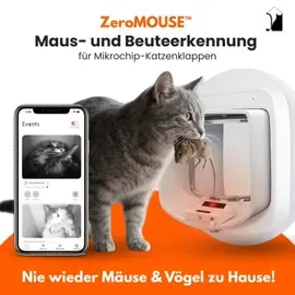 zeromouse 2.0 Katzenklappe 5,9 x 5,7 x 1,7 cm Weiß