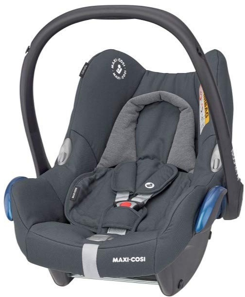 Maxi-Cosi CabrioFix Babyschale, Baby-Autositze Gruppe 0+ (0-13 kg), nutzbar bis ca. 12 Monate, passend für FamilyFix-Isofix Basisstation, Essential Graphite (grau)