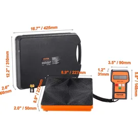 Vevor Kältemittelwaage 100 kg Laderückgewinnung Freonwaage, mit Kabelgebundener Fernbedienung, 5 g Hochpräzise Elektronische Digitale Rückgewinnungsgewichtswaage mit Koffer und Trockenbatterie