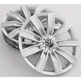 Volkswagen 5NA071457BUWP Radkappen (4 Stück) Radblenden 17 Zoll Radzierblenden Radzierkappen, Silber