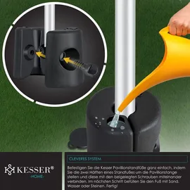 Kesser Pavillonstandfüße 4er Set 0,22 x 0,22 x 0,25 m Schwarz