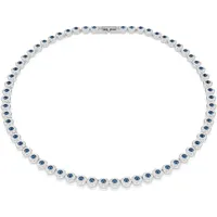Swarovski Una Angelic Halskette, Rundschliff, blau