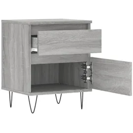 vidaXL Nachttische 2 Stk. Grau Sonoma 40x35x50 cm Holzwerkstoff