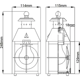 quintiesse Wandleuchte Glas Metall 24,8 cm IP44 E27