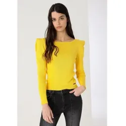 Lois Jeans für Damen. 452962538 Pullover mit Falten an den Schultern gelb (S), Lässig, Viskose, Langarm