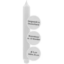Fink Stabkerze 25 cm weiß